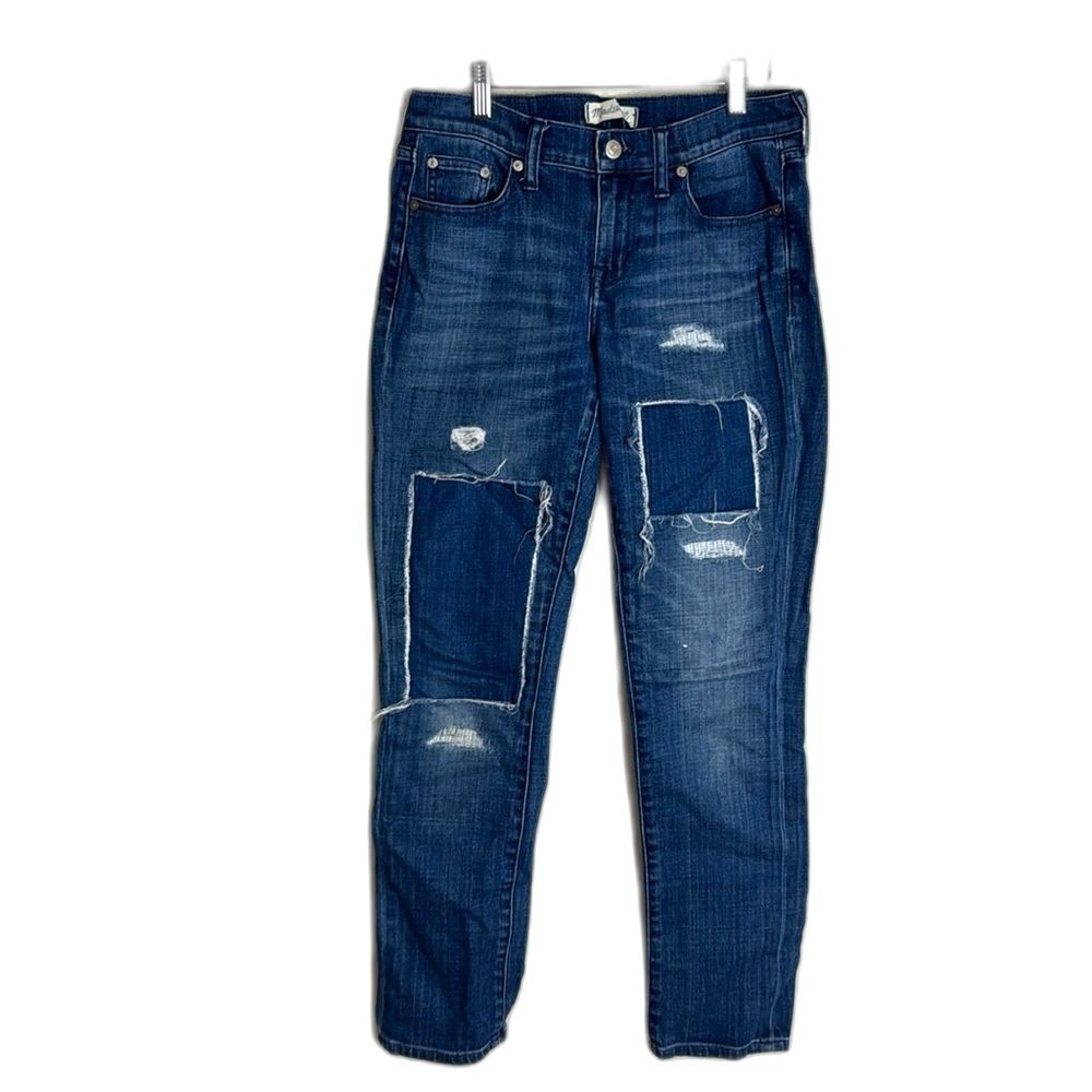 Madewell ladies patchwork‎ slim boy jean denim jeans size 25